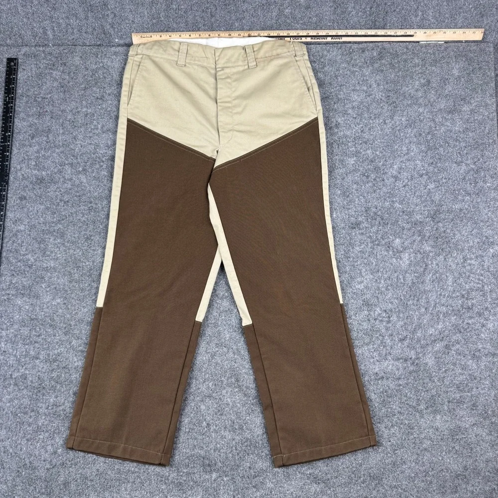 Duxbak Hunting Pants Mens Size 36x29 Tan Brown Two Tone Canvas Utility‎ Outdoor